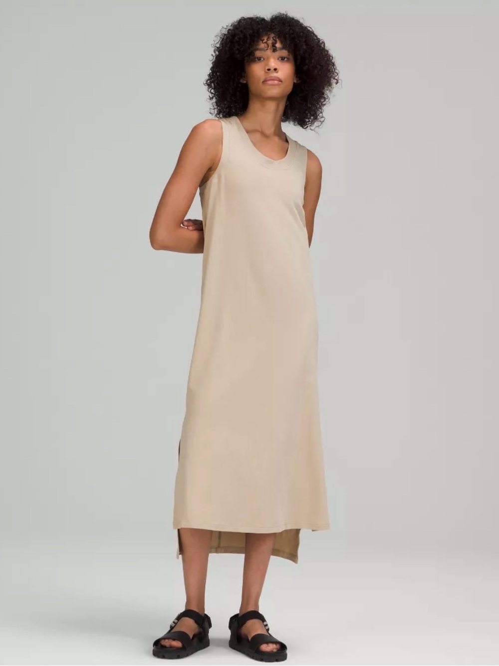 Lululemon All Yours Tank Maxi Dress Sand Dune Sz 6 (approx) | Neutral Athleisure